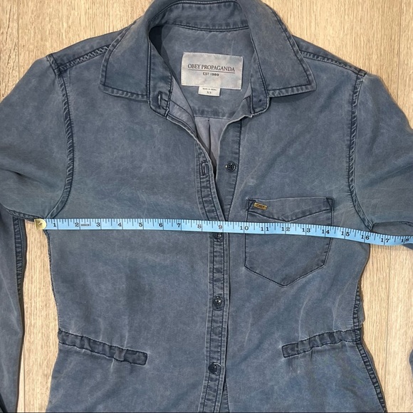 Obey Propaganda Chambray Denim Shirt- XS - Picture 8 of 11